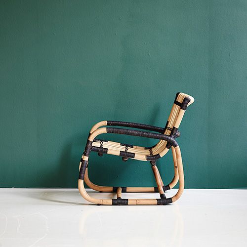 Curve loungefåtölj Svart/Natur