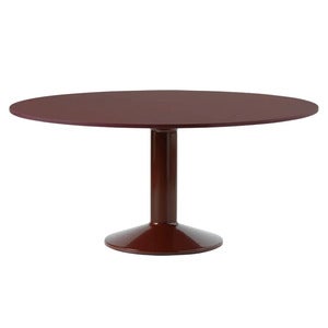 Midst matbord 160 cm - Dark Red Linoleum Dark Red