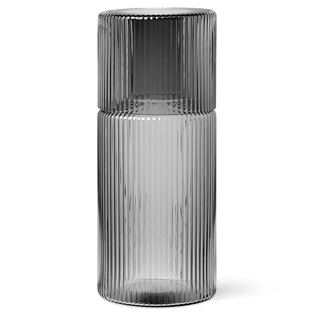 Ripple Karaff med glas - Smoked Grey