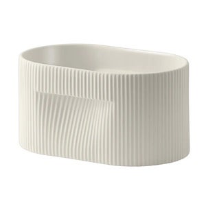 Ridge Kruka H: 13 cm - Off-White