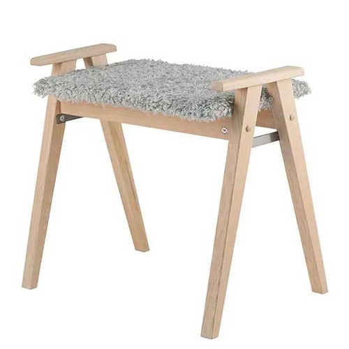 Alme Pall Vitoljad Ek/Fårskinnslook ljusgrå