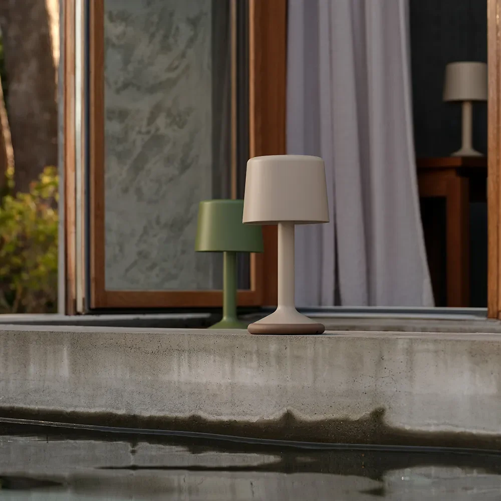 Portabel solcellslampa Luu Beige