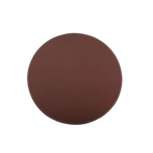 Bordstablett Ø:38 cm Brunt läder