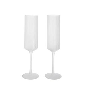 Champagneglas 2-pack Ripple Frosted