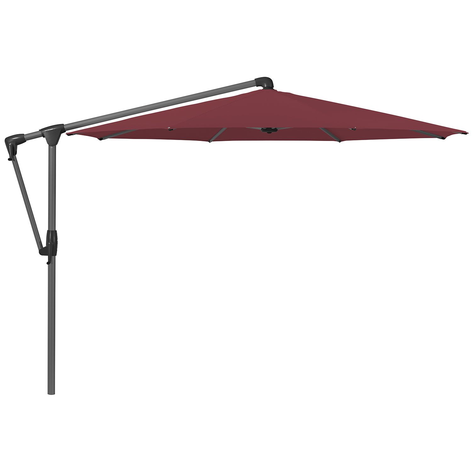 Sunwing Casa frihängande parasoll 330 cm kat.4 antracite alu / 436 wine