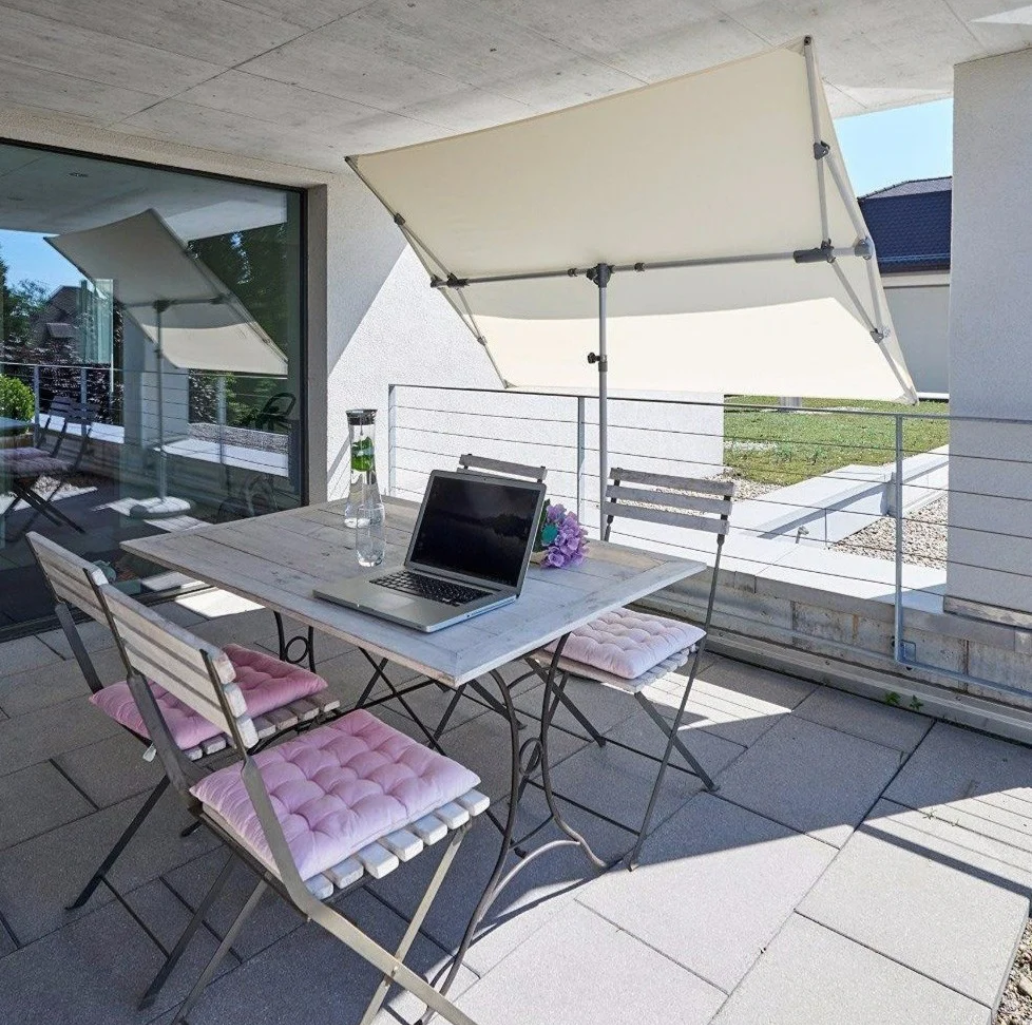 Flex Roof 195x140cm parasoll Sand White Glatz