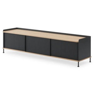 Enfold Sideboard 186 x 45 cm  - Oiled oak Anthracite Black