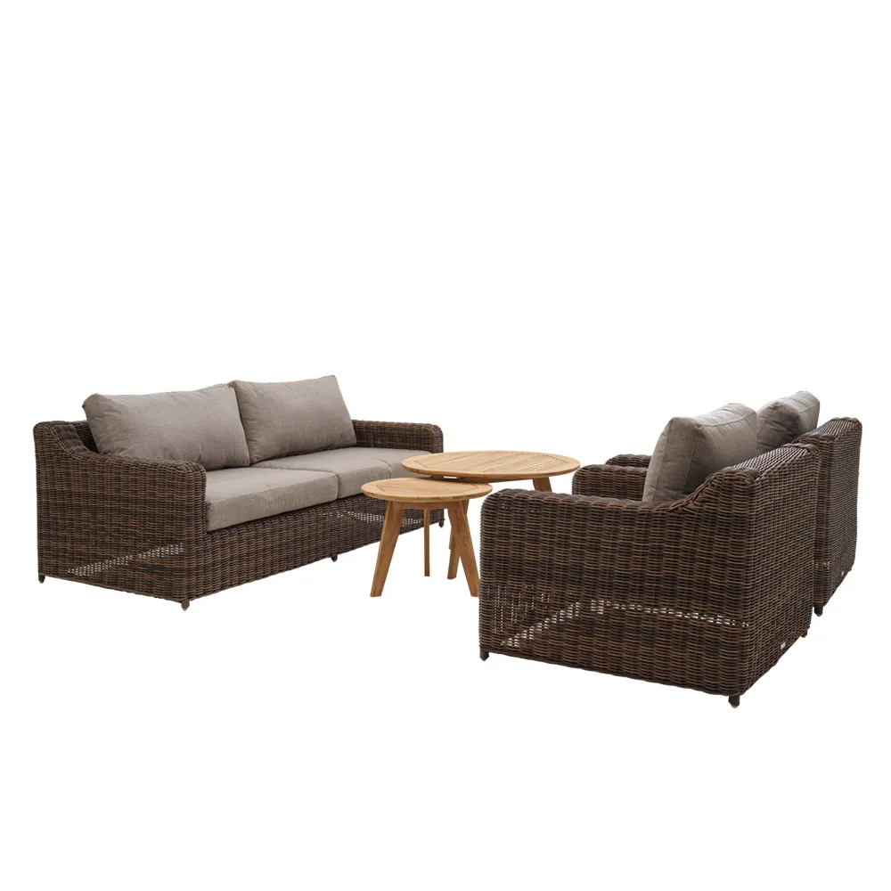 Glendon 3-sits soffa  Dark brown / Soft moose
