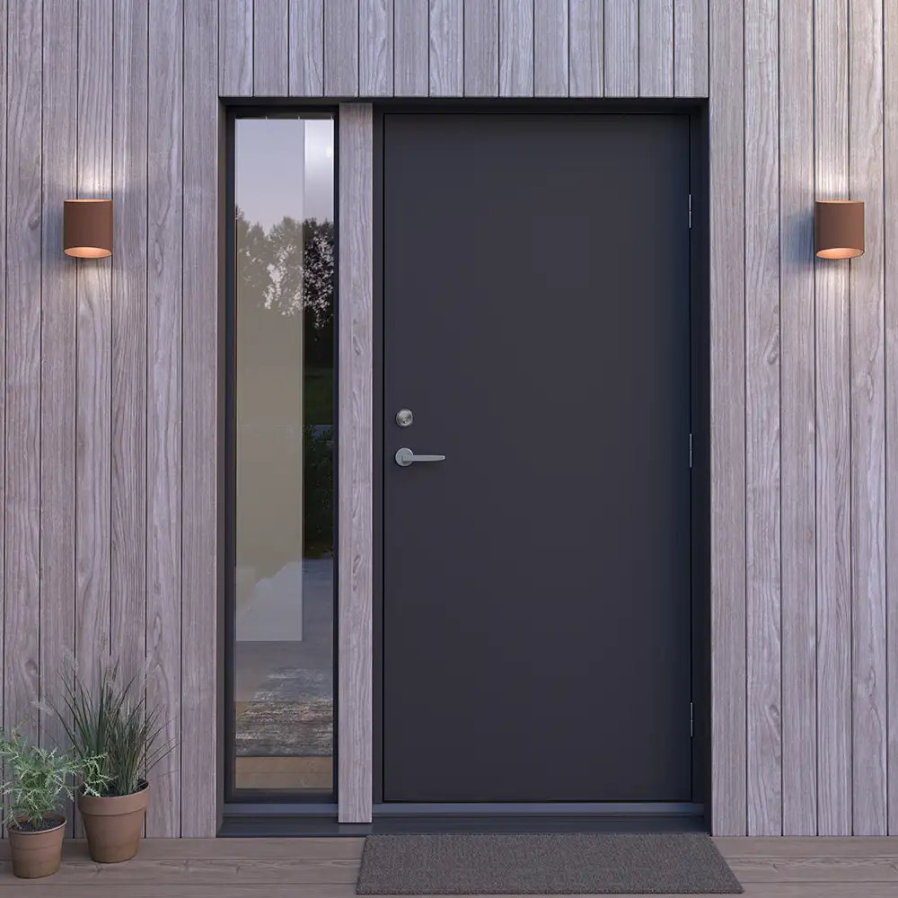 Sinne vägglampa IP44 roststruktur LED