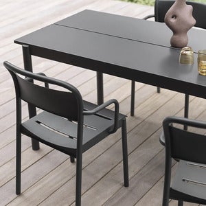 Linear Steel Karmstol - Anthracite Black 