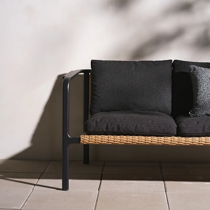Motty 2-sits soffa svart / Teddy black