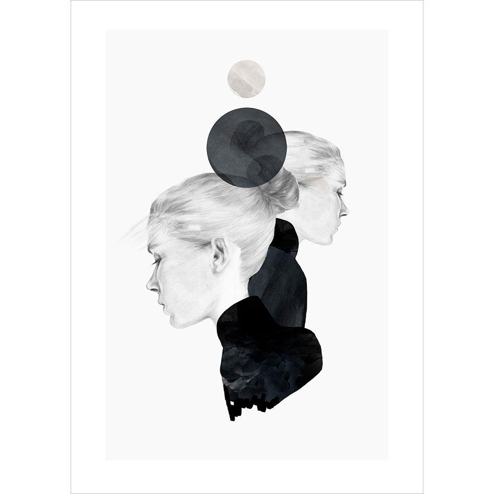 Anna Bülow Anna Bülow poster  Black Marble 30×40 cm 220g/signerat