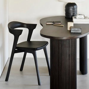 Bok Matstol Brun ek/Brown leather 