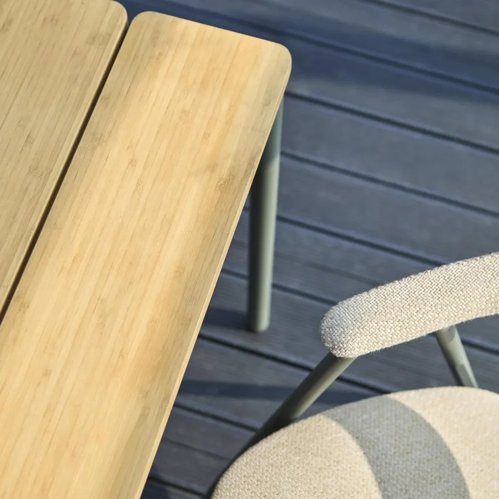 Nox Matbord 90x238 cm Bambu/Nordic Green