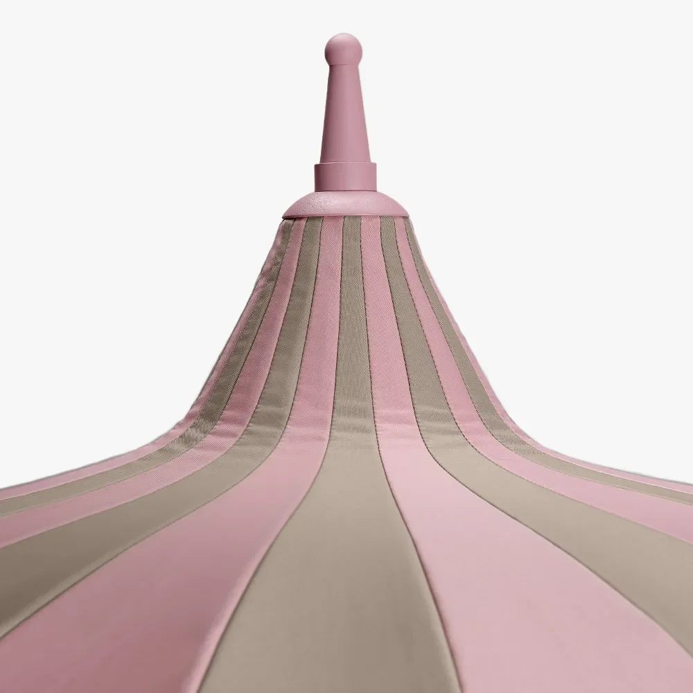 Parasoll Ø240 cm Rosa/Beige randigt