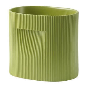 Ridge kruka H: 24 cm - Moss Green