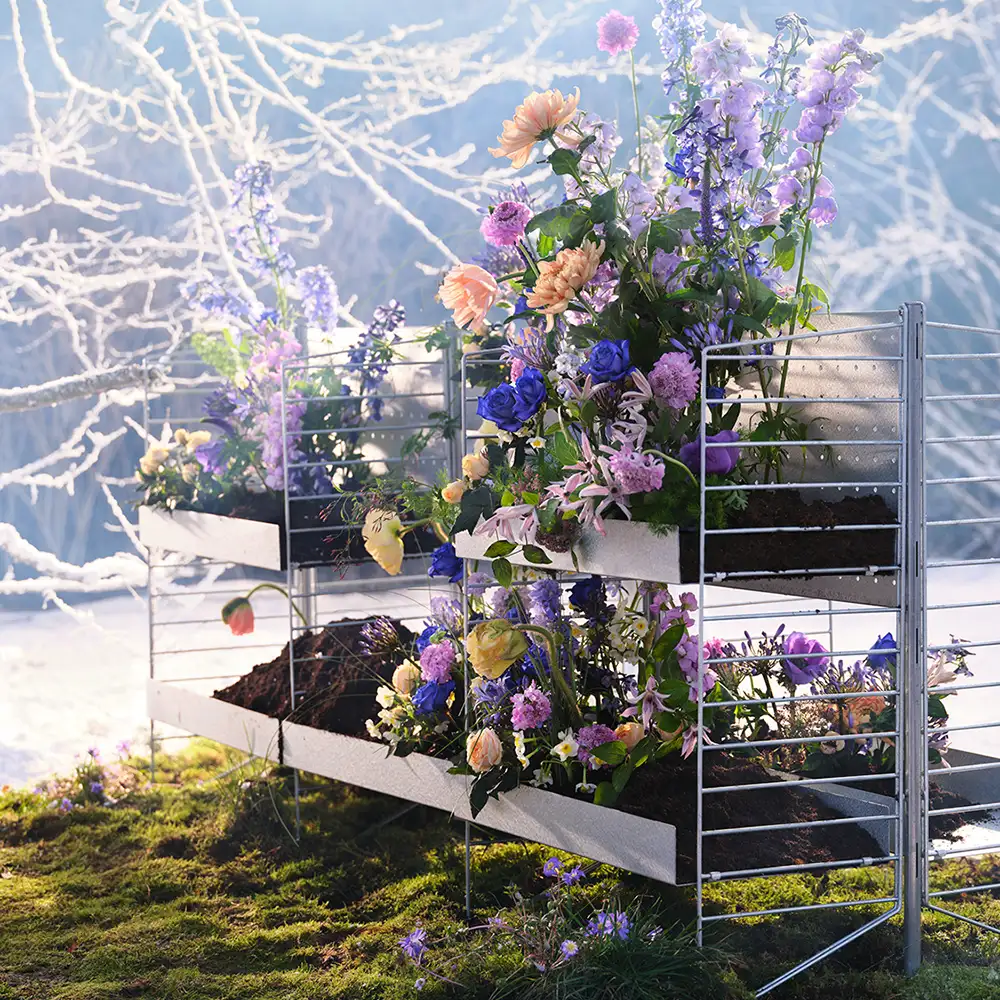 Golvgavel 85x30 cm Galvaniserad 2-pack