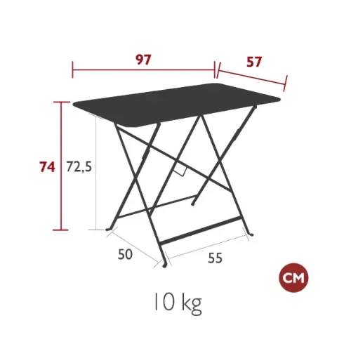 Bistro bord 97 x 57 cm Chili