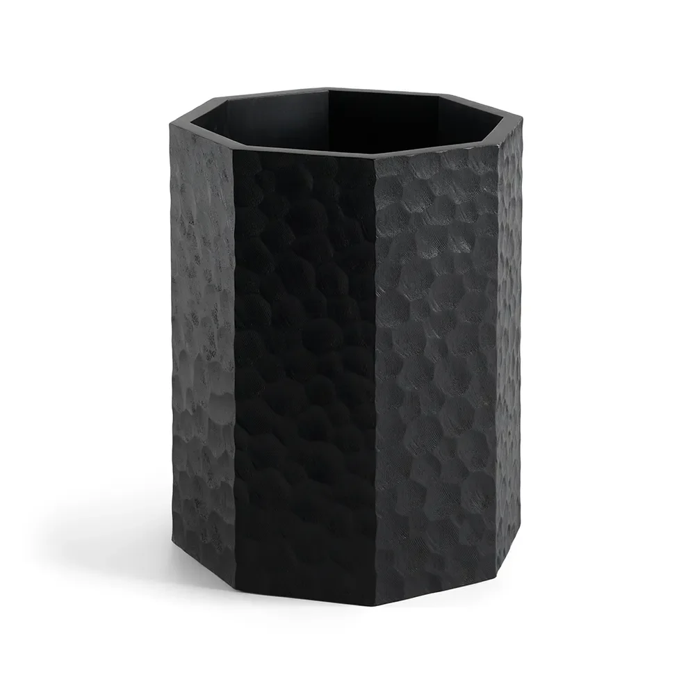 Chopped papperskorg svartlackad mahogny