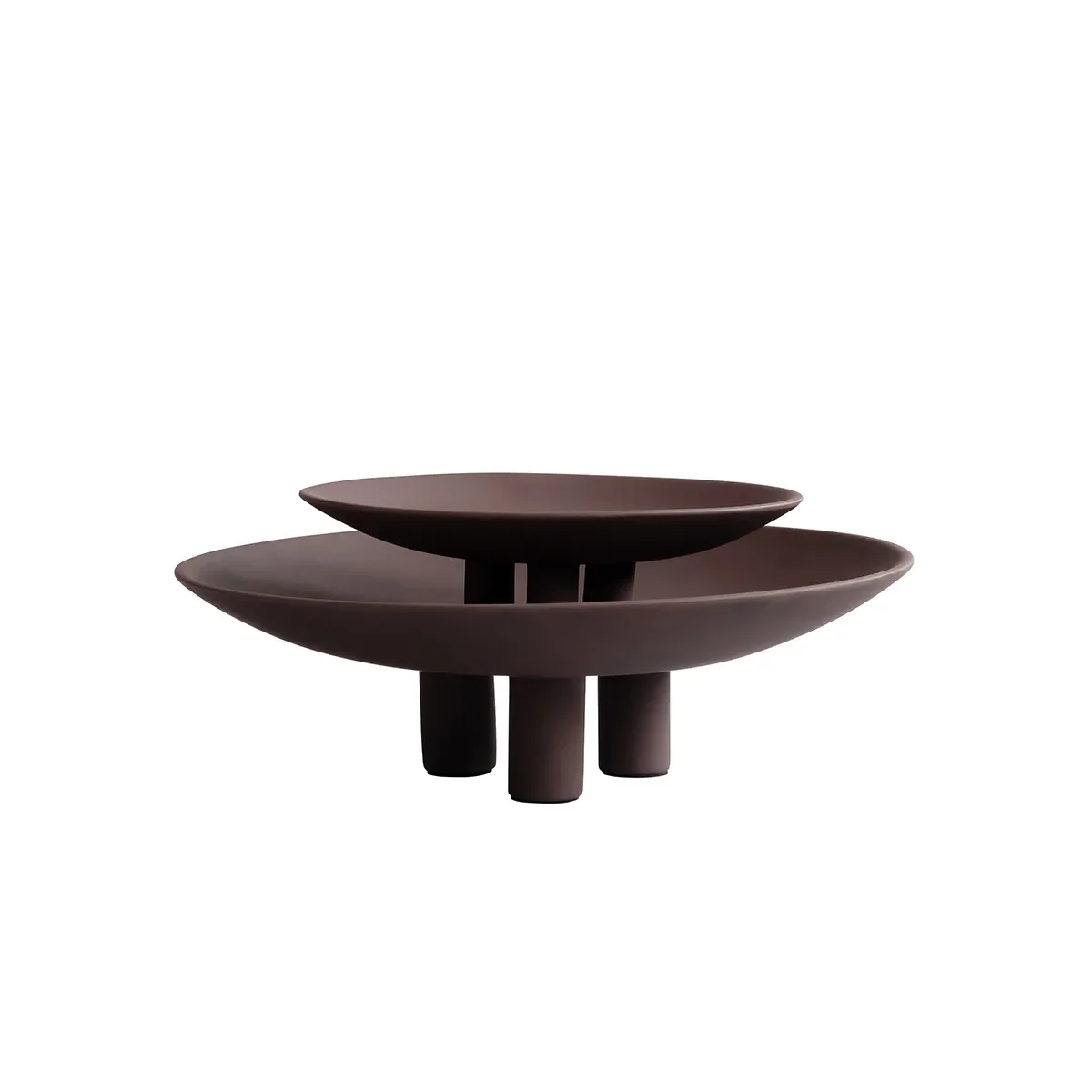 Handmålad dekorationsfat Duck Big Chocolate Brown Ø 45 cm