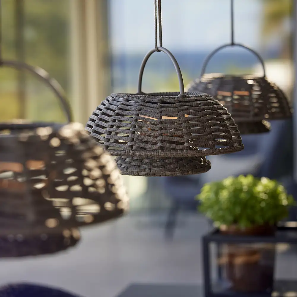 Illusion lampa t/upphängning Taupe, Soft Rope