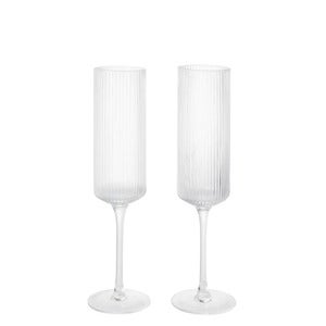 Champagneglas 2-pack Ripple Clear