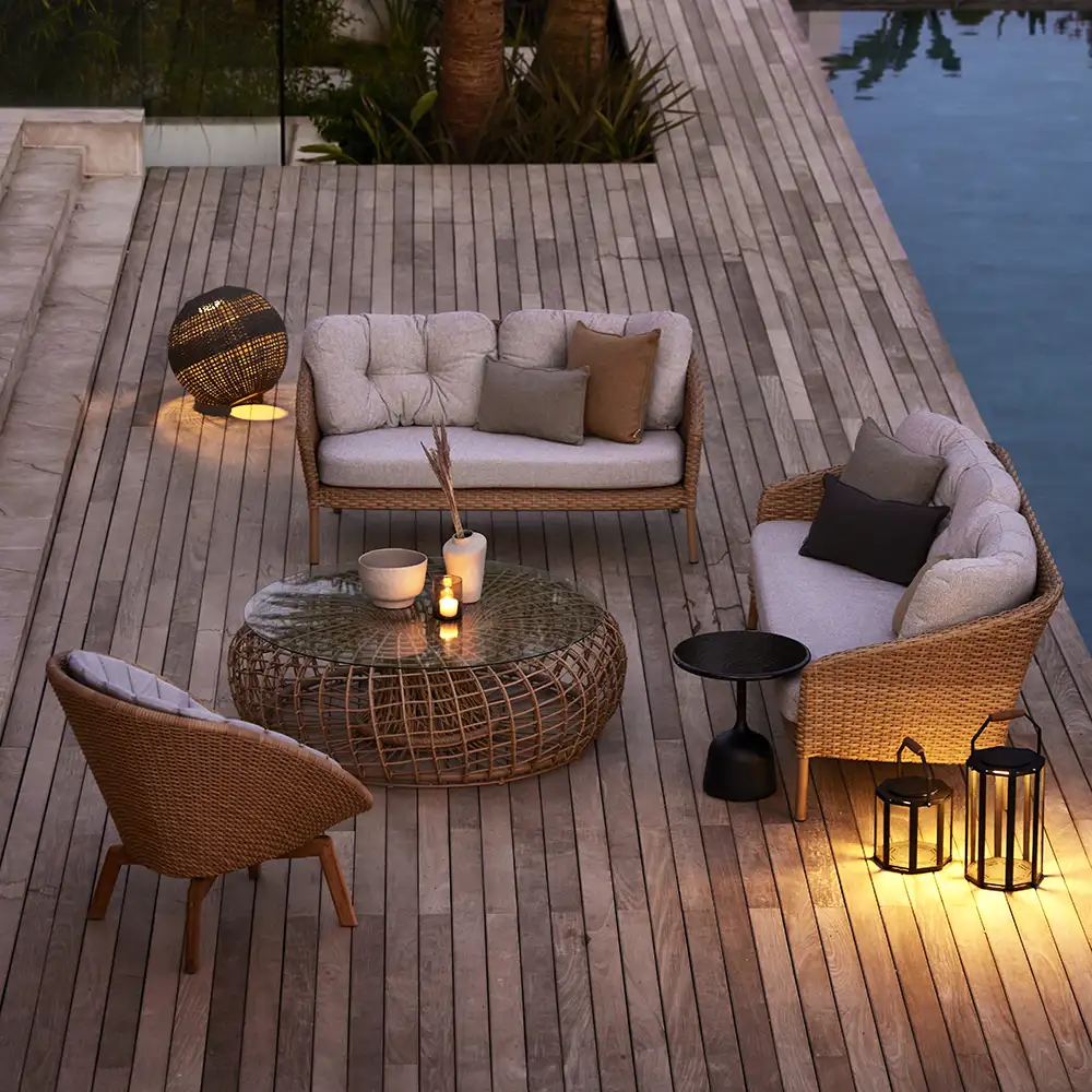 Ocean 2-sits soffa Natural flat Weave