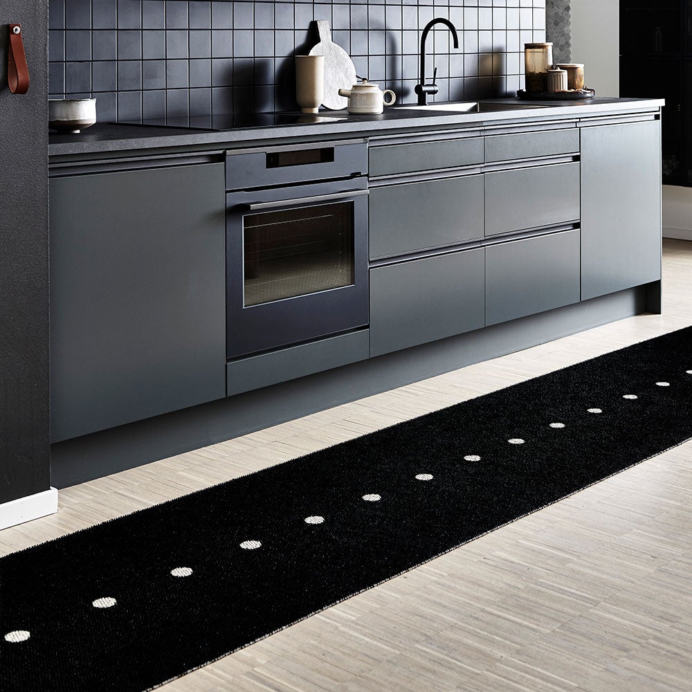 Peg matta 70x280 cm black / linen 