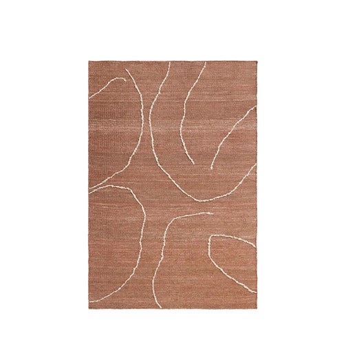 Handvävd Matta i Jute Gesso Terracotta 140x200 cm