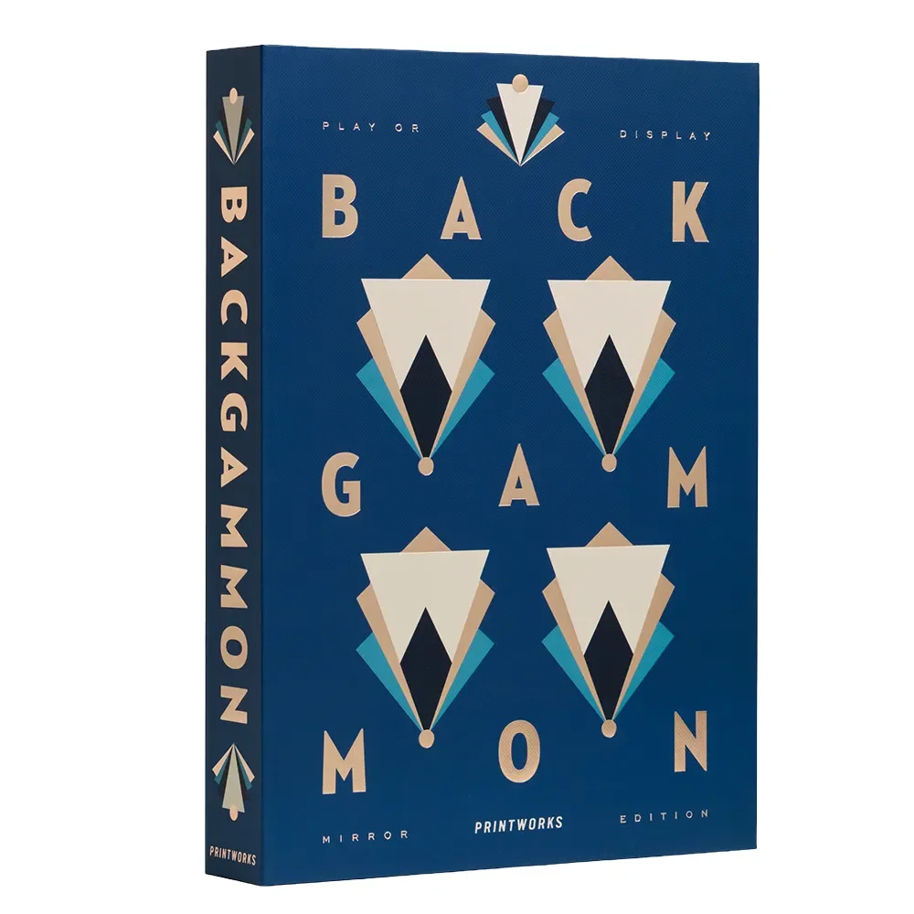 Classic – Spegelbackgammon, Dark Blue/Copper Printworks