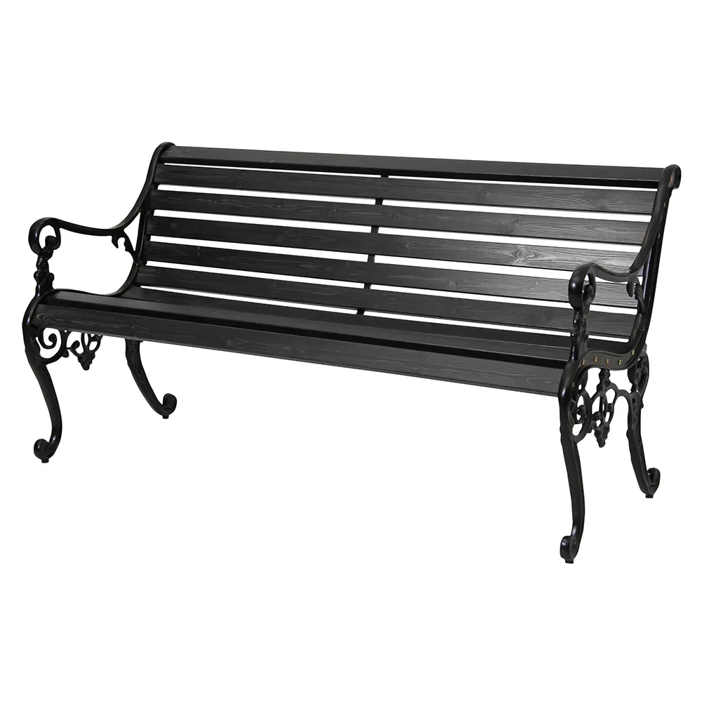 Sandvik Trädgårdssoffa Svart/svart furu