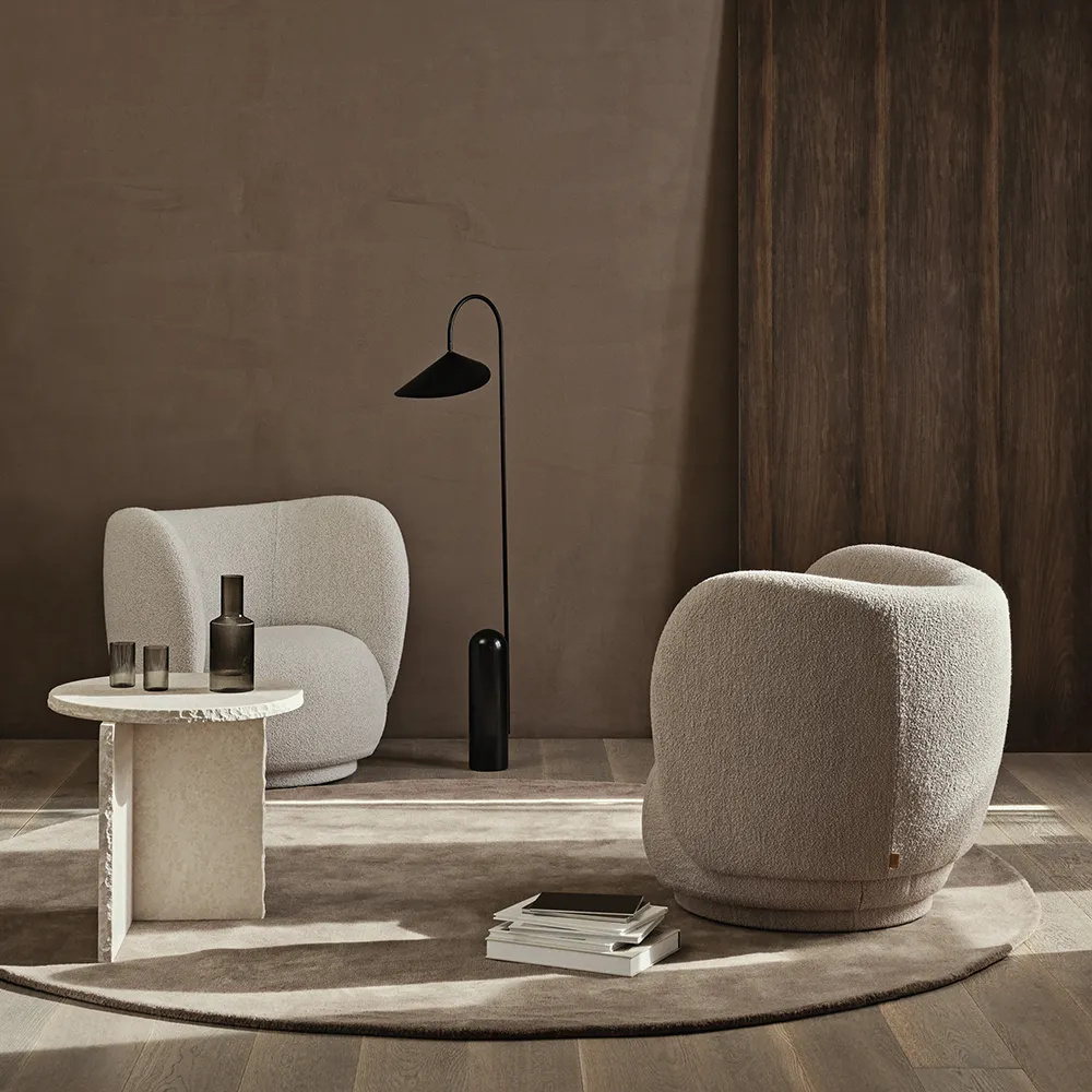 Rico Lounge Fåtölj Soft Bouclé - Off-white/Sand