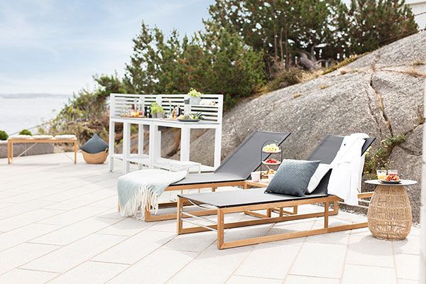 Vevi vilsäng teak/svart 