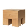Kuben sängbord 1x1 - Natural Oak Veneer