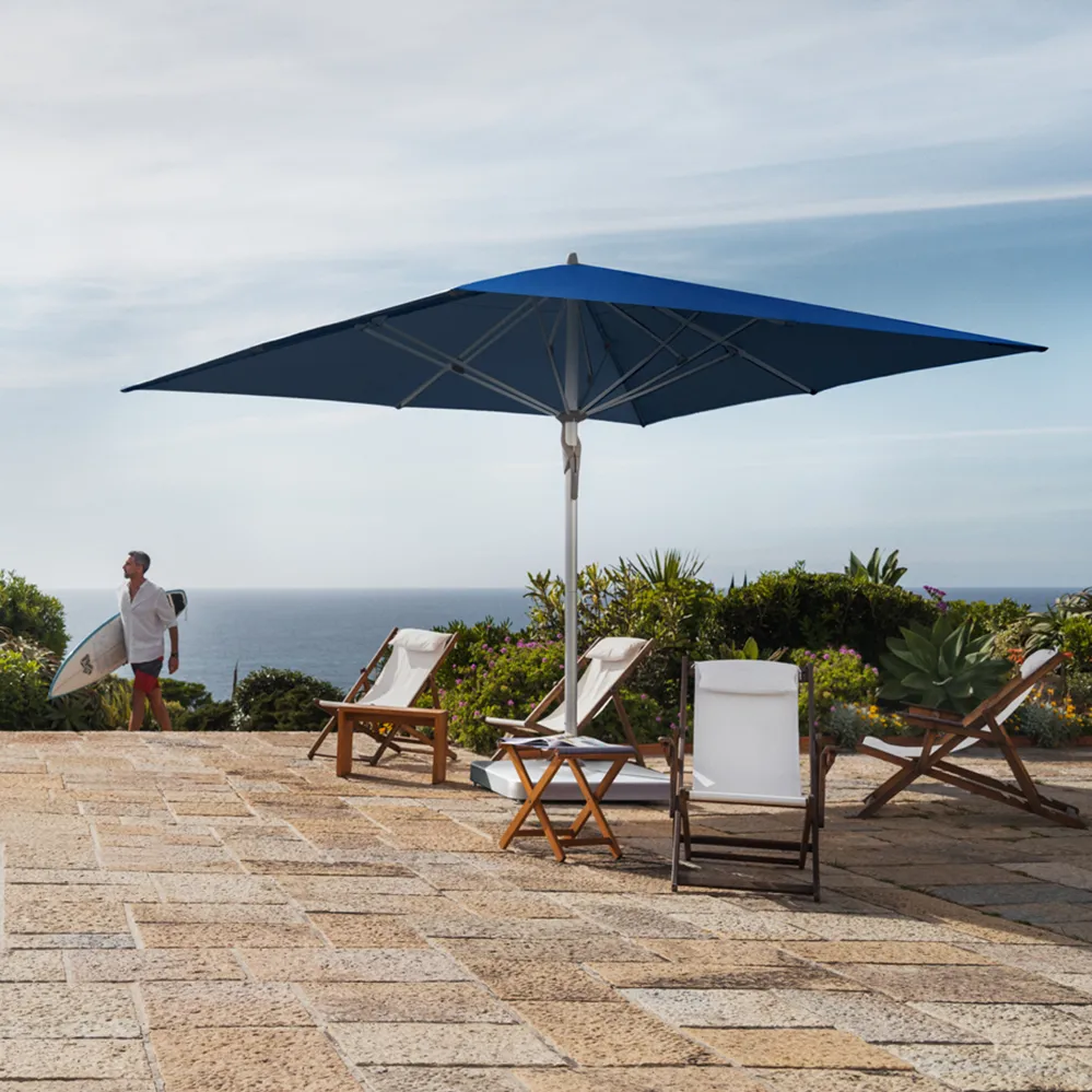 Fortello 300x300 cm parasoll alu Cat.5 527 Urban Chrome