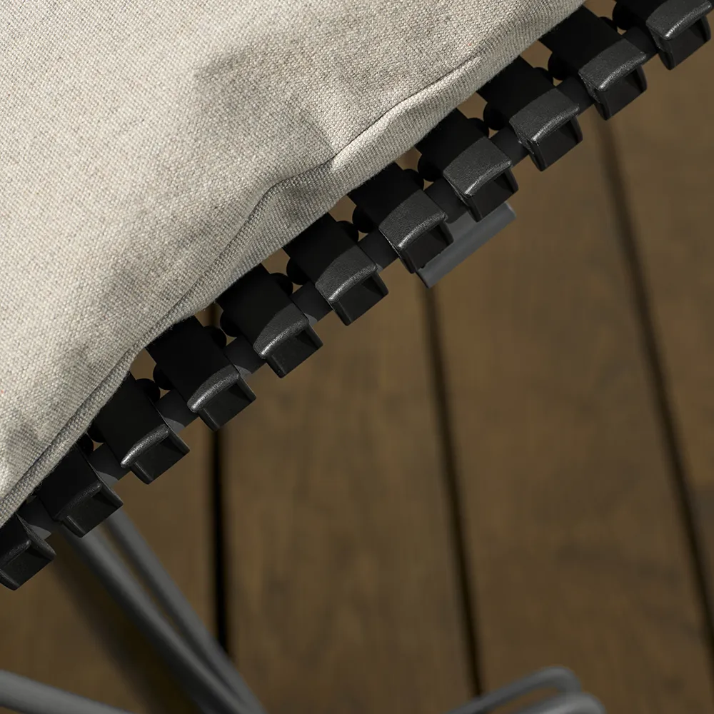 Click Adjustable chaise longue Pigeon blue. Frame: Grey