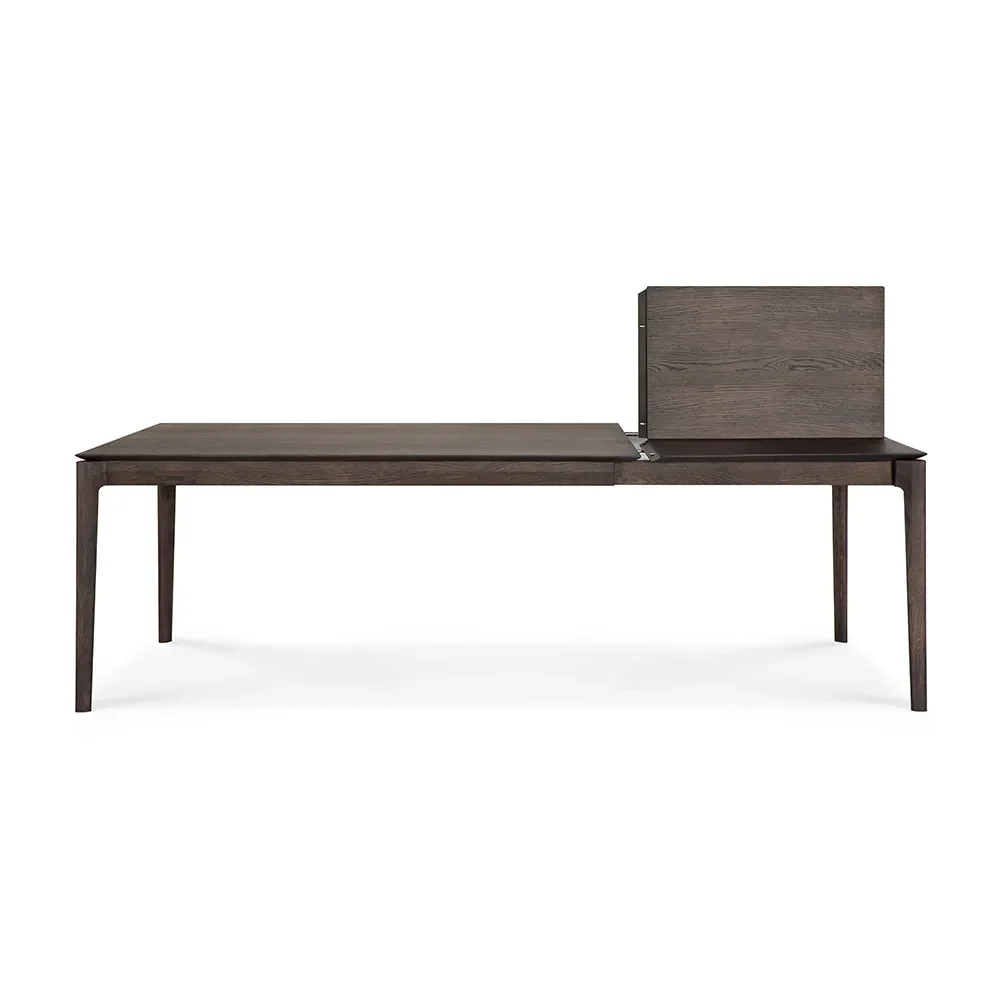 Bok Matbord 90x160-240 cm Brunlackad ek