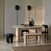 Bevel Matbord 117-217x117 cm - White Oiled Beech