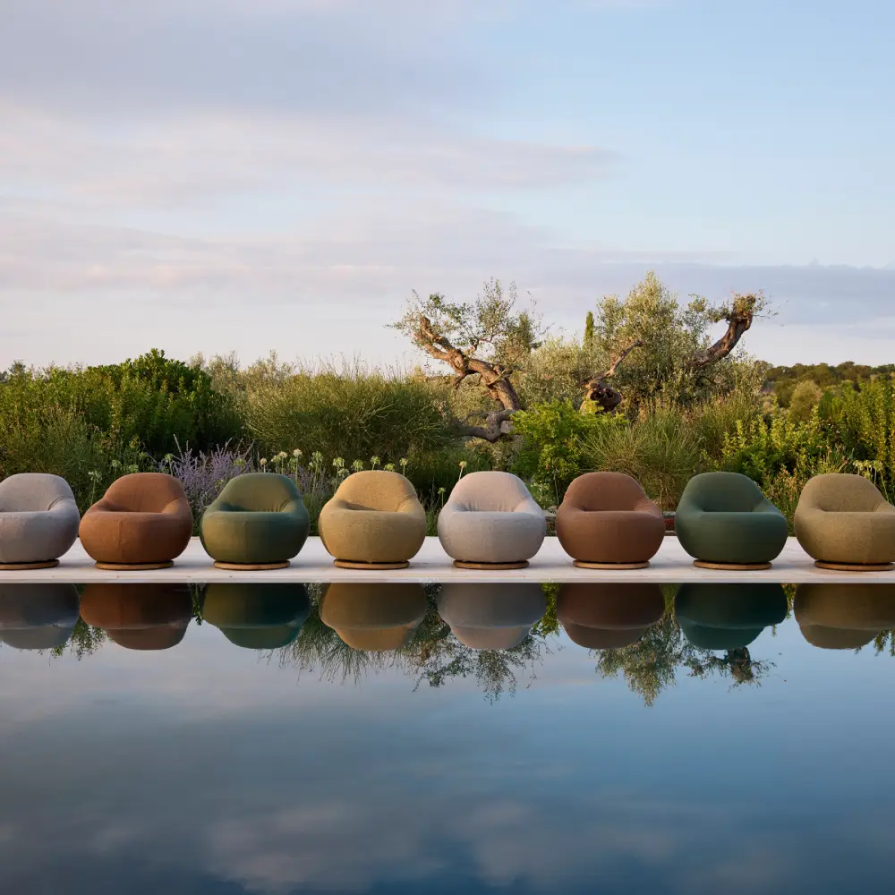 Gem loungefåtölj m/teak svirvel Grey, AirTouch