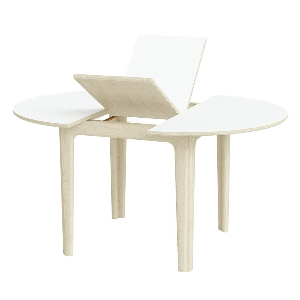 Sm111 matbord Ek Vitolja/Vit Laminat