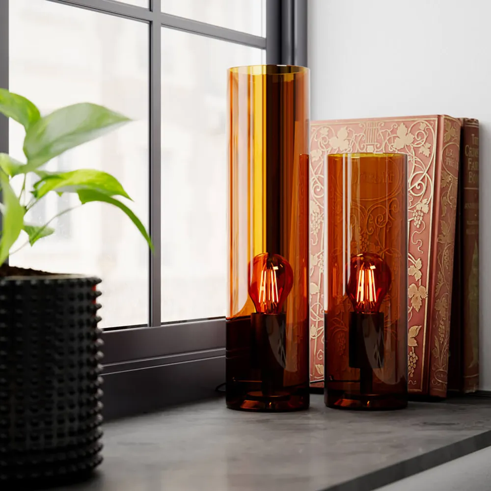 Flake bordlampa 40cm Konjak