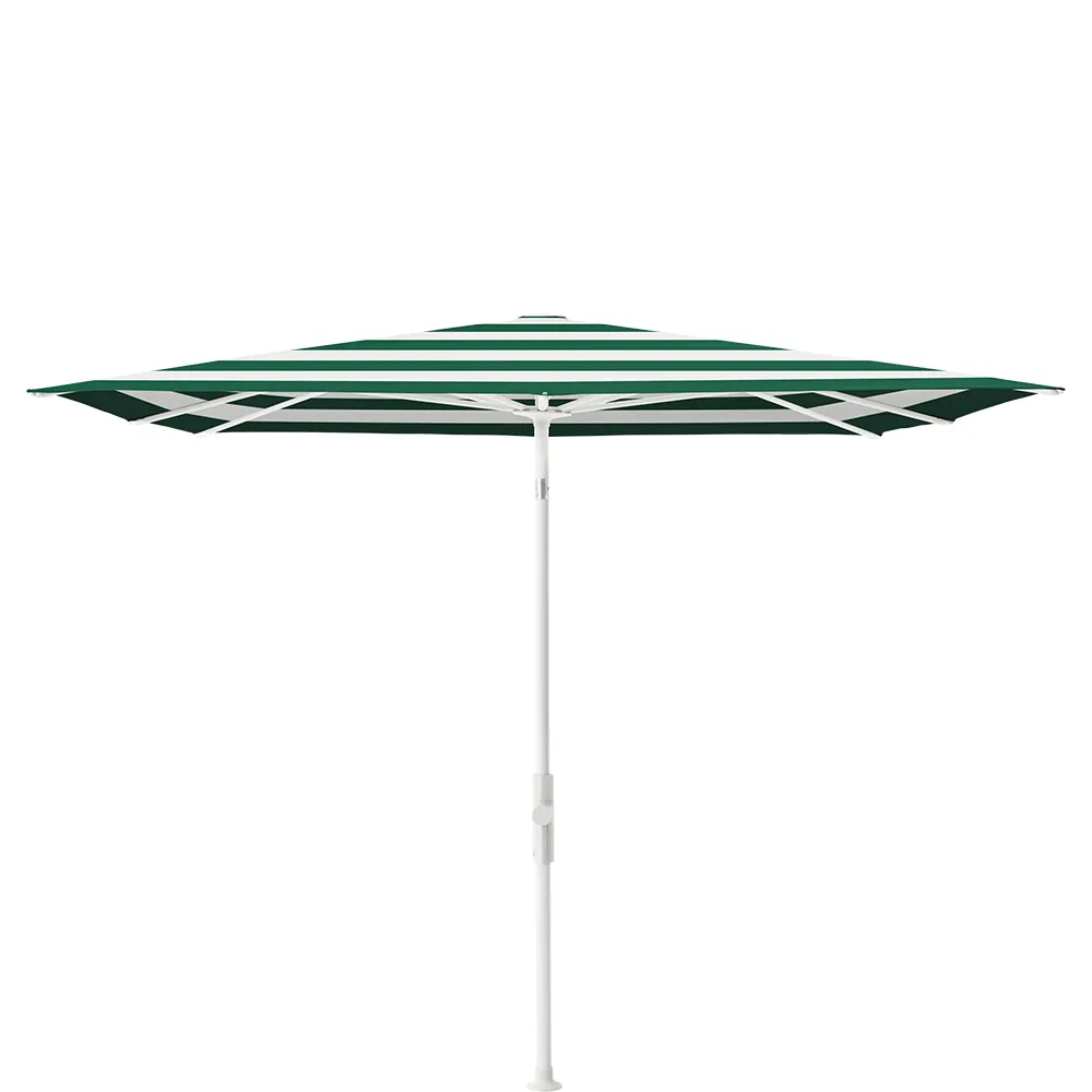 Glatz Twist parasoll 240×240 cm matt white Kat.5 589 Green Stripe