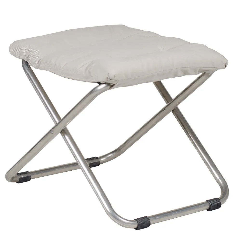 Chico soft fotpall beige aluminium 