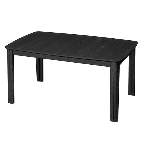 SM107 Matbord 101x160-316-368 cm Svart lackad ek