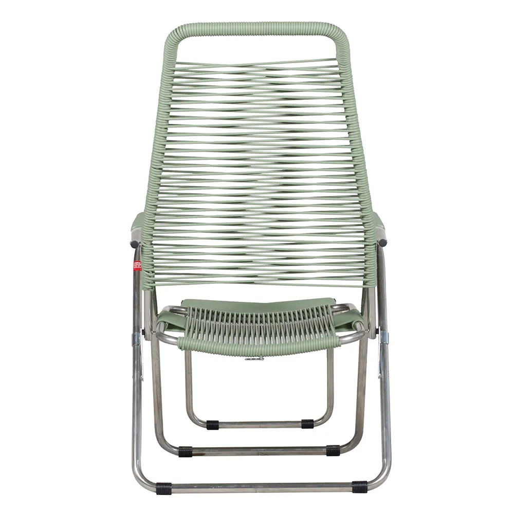 Spaghetti solstol sage green aluminium 