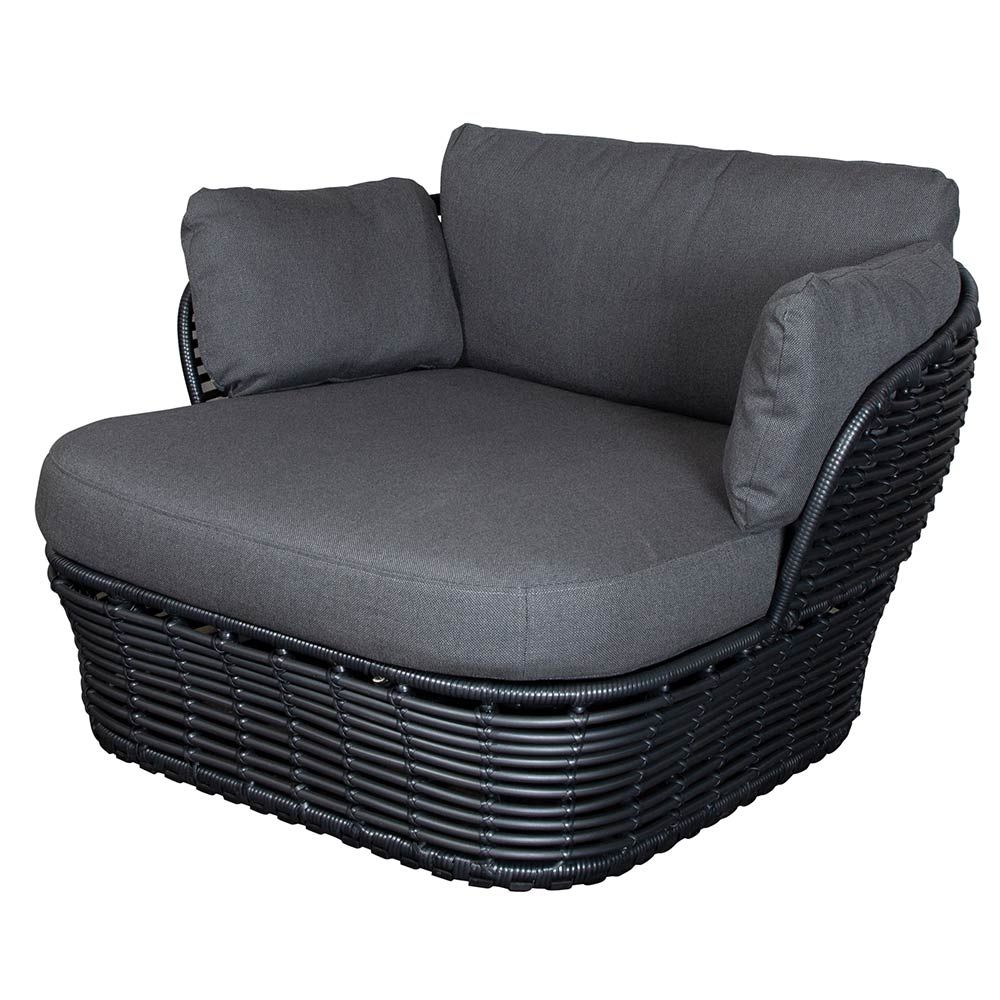 Basket loungefåtölj Graphite konstrotting inkl Grå Airtouch dynset