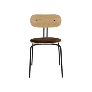Curious Matstol Ek/Svart Metall Teddy Brown