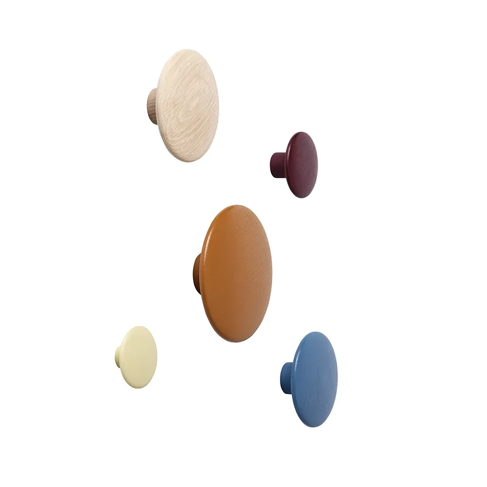 Dots Wood Set of 5 - Off-White