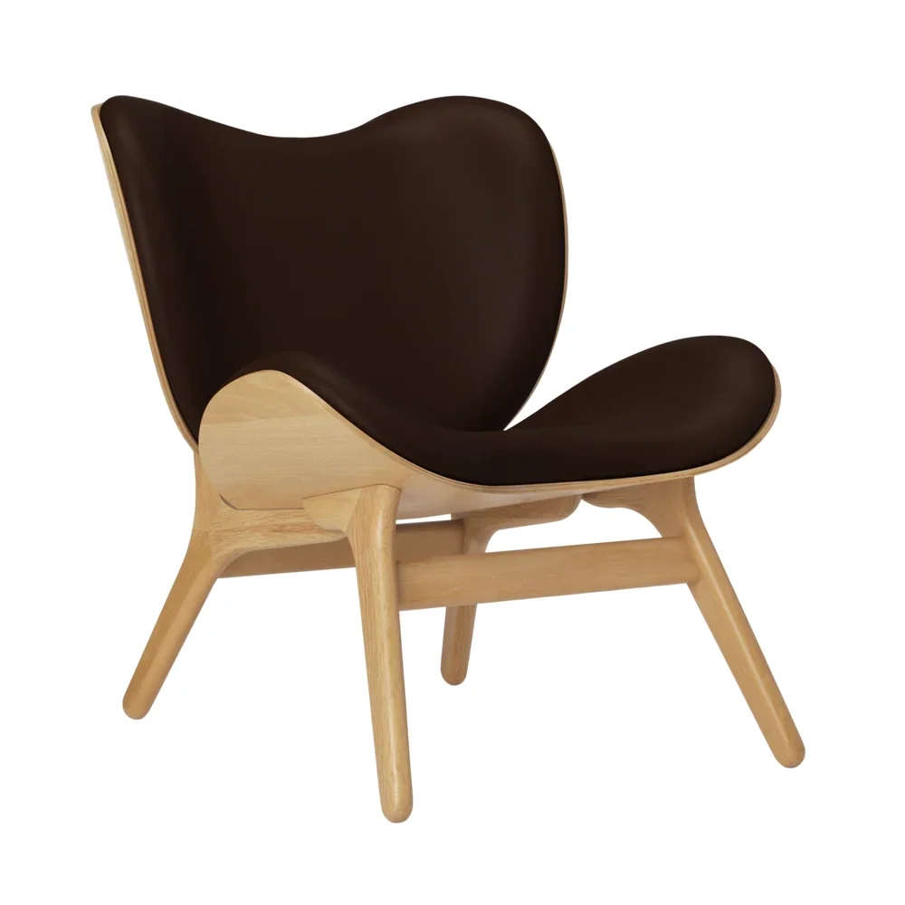 A Conversation Piece Loungestol Oak/Hope Leather Brown