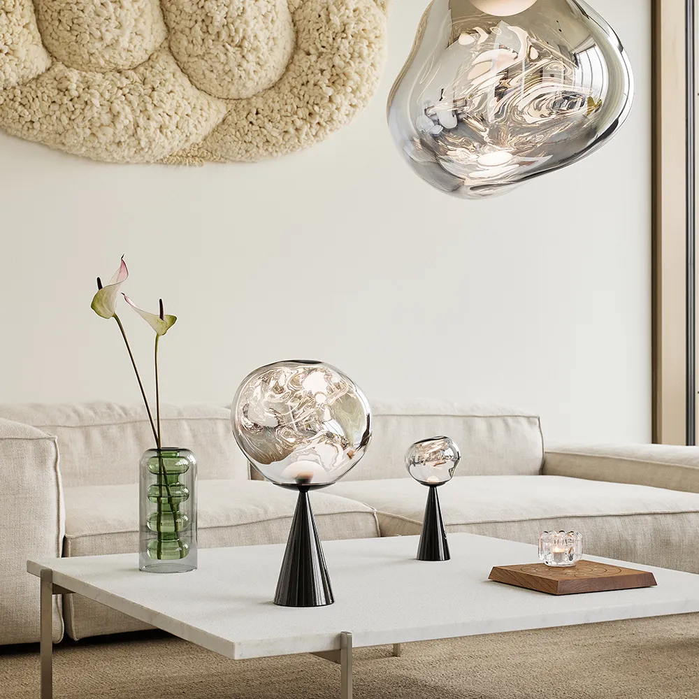 Melt Bordslampa Silver LED